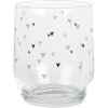 Clayre & Eef BHSGL0005 Bicchiere a cuore trasparente Ø 8x9 cm 300 ml