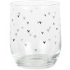 Clayre & Eef BHSGL0005 Bicchiere a cuore trasparente Ø 8x9 cm 300 ml
