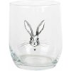 Clayre & Eef RUBGL0001 Bicchiere Rabbit trasparente Ø 8x9 cm 300 ml