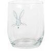 Clayre & Eef RUBGL0001 Bicchiere Rabbit trasparente Ø 8x9 cm 300 ml