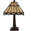 LumiLamp 5LL-5452 Lampada da tavolo Tiffany Beige 23x23x38 cm E14 1x40W