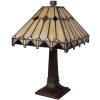 LumiLamp 5LL-5452 Lampada da tavolo Tiffany Beige 23x23x38 cm E14 1x40W