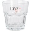Clayre & Eef BHSGL0012 Bicchiere Love You Ø 8x8 cm 200 ml Trasparente