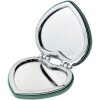Juleeze JZSP0015 Specchio a mano a forma di cuore motivo gatto verde 7x7x2 cm