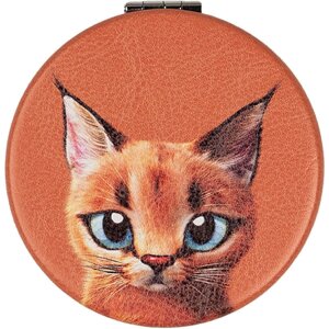 Juleeze JZSP0017 Specchio a mano arancione motivo gatto...