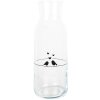 Clayre & Eef Caraffa LBSGL0013 Vetro 1000 ml motivo uccello Ø 9x25 cm Trasparente