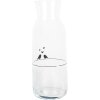 Clayre & Eef Caraffa LBSGL0013 Vetro 1000 ml motivo uccello Ø 9x25 cm Trasparente