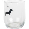 Clayre & Eef PWSGL0004 Bicchiere trasparente Ø 8x9 cm 300 ml stile country