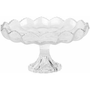 Clayre & Eef 6GL5013 Ciotola su piede in vetro trasparente Ø 23x12 cm