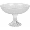 Clayre & Eef 6GL5014 Ciotola su piede Ø 20 cm x 14 cm Vetro trasparente