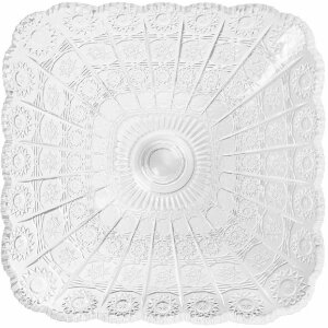 Clayre & Eef 6GL5015 Ciotola su piede Vetro trasparente 29x29x18 cm
