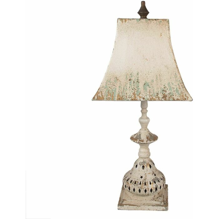 Clayre & Eef 6LMC0092 Lampada da tavolo Beige Ø29x67cm E27 max 60W Vintage Design