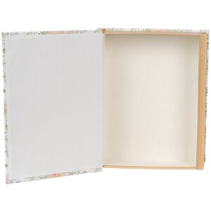 Clayre & Eef 66021 Set di 3 scatole a forma di libro in stile country bianco verde