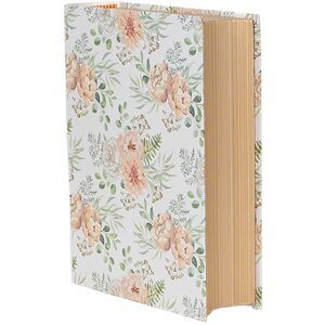 Clayre & Eef 66021 Set di 3 scatole a forma di libro in stile country bianco verde
