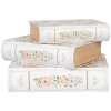 Clayre & Eef 66021 Set di 3 scatole a forma di libro in stile country bianco verde