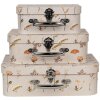 Clayre & Eef 66022 Decorazione valigia set di 3 Beige floreale 30/25/20 cm