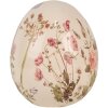 Clayre & Eef 6CE1918L Uovo decorativo Beige Rosa Ø 14x16 cm Ceramica Stile Country