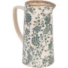 Clayre & Eef 6CE1922L Brocca decorativa in ceramica beige verde 21x14x26 cm