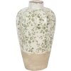 Clayre & Eef 6CE1936M Vaso in ceramica beige verde Ø 21x34 cm Stile country