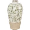 Clayre & Eef 6CE1936M Vaso in ceramica beige verde Ø 21x34 cm Stile country