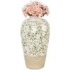 Clayre & Eef 6CE1936M Vaso in ceramica beige verde Ø 21x34 cm Stile country
