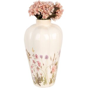 Clayre & Eef 6CE1938L Vaso Beige Pink Ø 24x40 cm Ceramica Stile Country