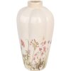 Vaso Clayre & Eef 6CE1938M Ø 21x34 cm Beige Rosa Motivi Floreali Stile Country