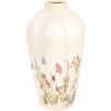 Vaso Clayre & Eef 6CE1938M Ø 21x34 cm Beige Rosa Motivi Floreali Stile Country