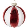 Clayre & Eef 6GL4336GG Albero di Natale in vetro rosso bianco Ø 8x8 cm
