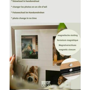 Deknudt S41VD1 Gallerina argento cornice per foto collage 40x40 cm senza incollaggio