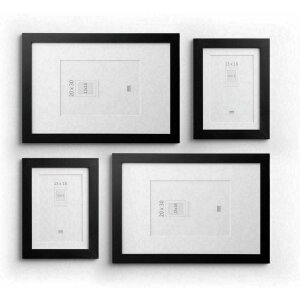 Deknudt S66KF2 Set di 4 cornici in legno nero 13x18 cm 20x30 cm