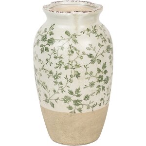 Clayre & Eef 6CE1943S Vaso in ceramica verde beige...