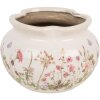 Clayre & Eef 6CE1944L Vaso da fiori Beige Rosa Ø 23x16 cm Ceramica Stile Country