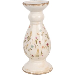 Clayre & Eef 6CE1945L Candeliere Beige Rosa Ø 14x32 cm