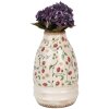 Clayre & Eef 6CE1946M Vaso in ceramica beige rossa Ø 21x32 cm Stile country