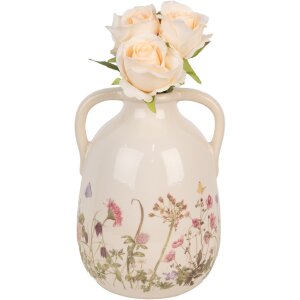 Clayre & Eef 6CE1947L Vaso Beige Rosa Ø 16x22 cm Ceramica Stile Country