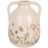 Clayre & Eef 6CE1947M Vaso in ceramica Beige Rosa Ø 14x18 cm Stile Country