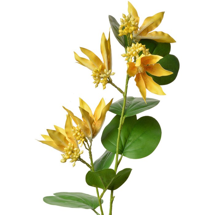 Clayre & Eef 5PL0116Y Ramo decorativo giallo 18x10x80 cm Fiori plastica