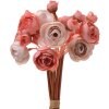 Clayre & Eef 6PL0327 Bouquet di rose artificiali rosso nero Ø 10x27 cm