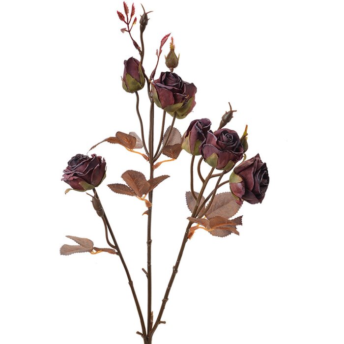 Clayre & Eef 6PL0330R Decorazione Ramo con Fiori Rosso Rustico 16x9x73 cm