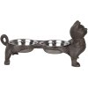 Clayre & Eef 6Y5641 Ciotola per animali in ferro marrone 39x15x19 cm 2x225 ml