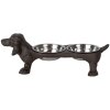 Clayre & Eef 6Y5642 Ciotola per alimenti in stile country marrone 43x23x13 cm 2x225 ml