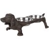 Clayre & Eef 6Y5642 Ciotola per alimenti in stile country marrone 43x23x13 cm 2x225 ml