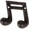 Clayre & Eef 6Y5652 Appendiabiti da parete nota musicale in ferro marrone 10x3x9 cm