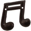 Clayre & Eef 6Y5652 Appendiabiti da parete nota musicale in ferro marrone 10x3x9 cm