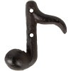 Clayre & Eef 6Y5653 Appendiabiti da parete nota musicale marrone ferro 8x3x9 cm