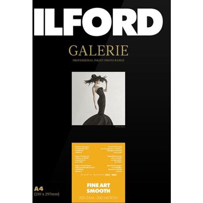 Carta fotografica Ilford Gallery FineArt Smooth 200g 10x15cm 50 fogli
