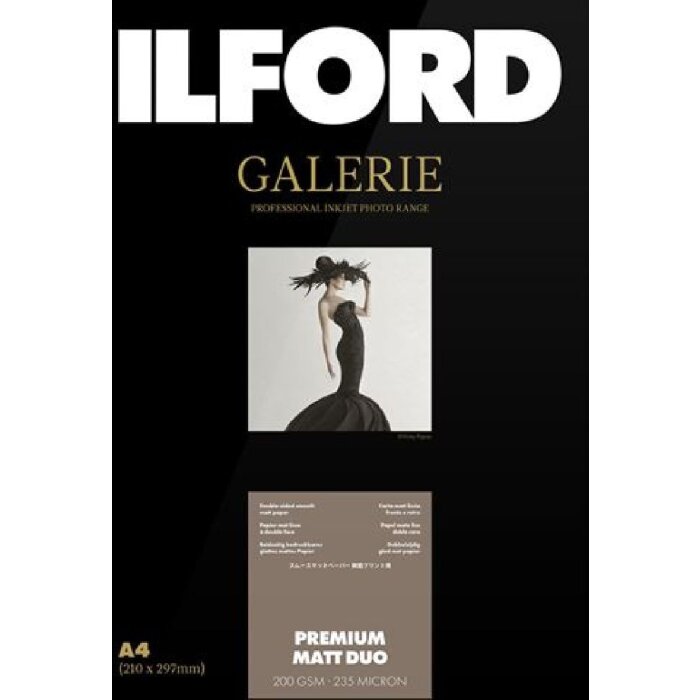 Carta inkjet Ilford Galerie Premium Matt Duo 200g A4 50 fogli