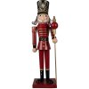Clayre & Eef 5Y1259 Figura decorativa Soldato Rosso Oro Metallo 18x19x60 cm