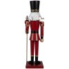 Clayre & Eef 5Y1259 Figura decorativa Soldato Rosso Oro Metallo 18x19x60 cm